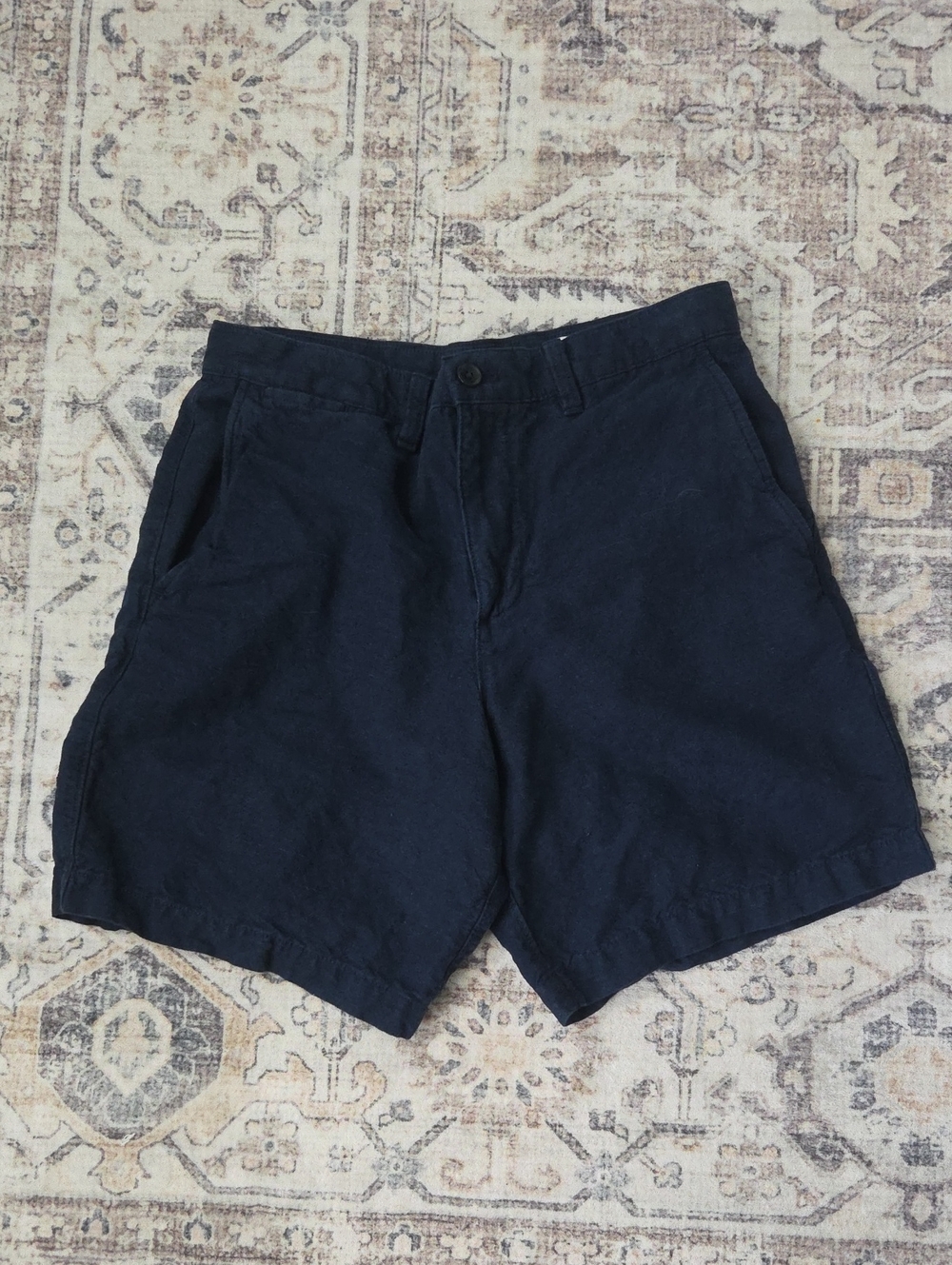 Gap Mens Navy Linen Blend Bermuda Short